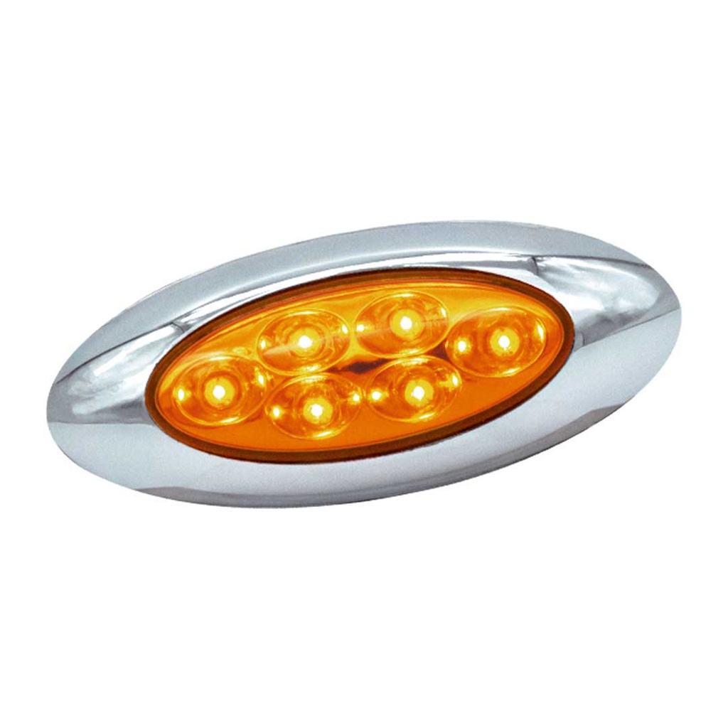 [111-AM] Lámpara Lateral LED 6 LEDs 12V - 111 (ÁMBAR)