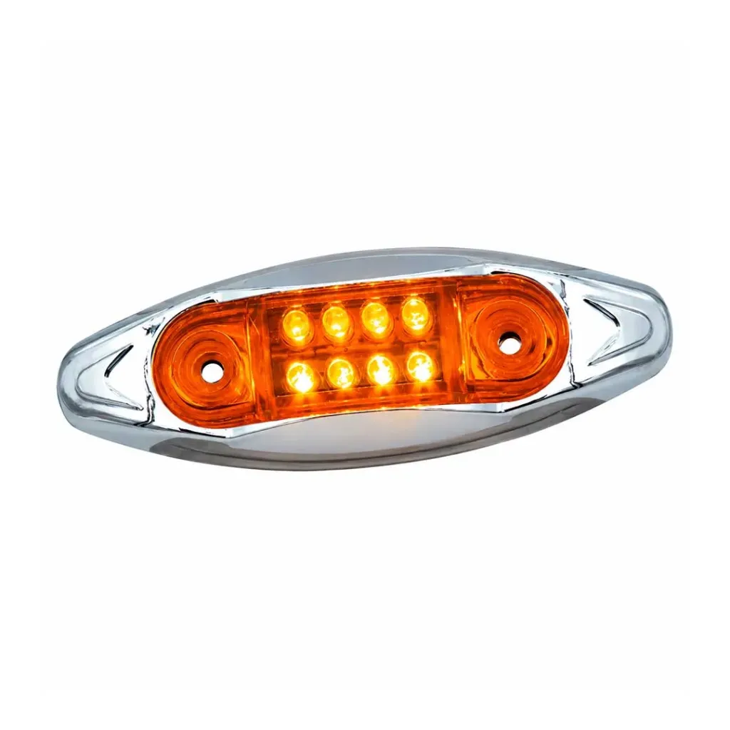 [1001-AM] Lámpara Lateral LED 8 LEDs Multivoltaje -1001 (ÁMBAR)