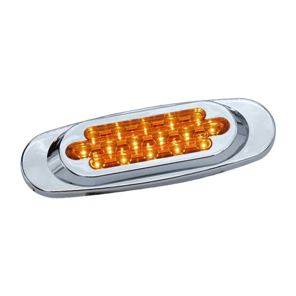 [1002-AM] Lámpara Lateral LED 16 LEDs Multivoltaje - 102 (ÁMBAR)