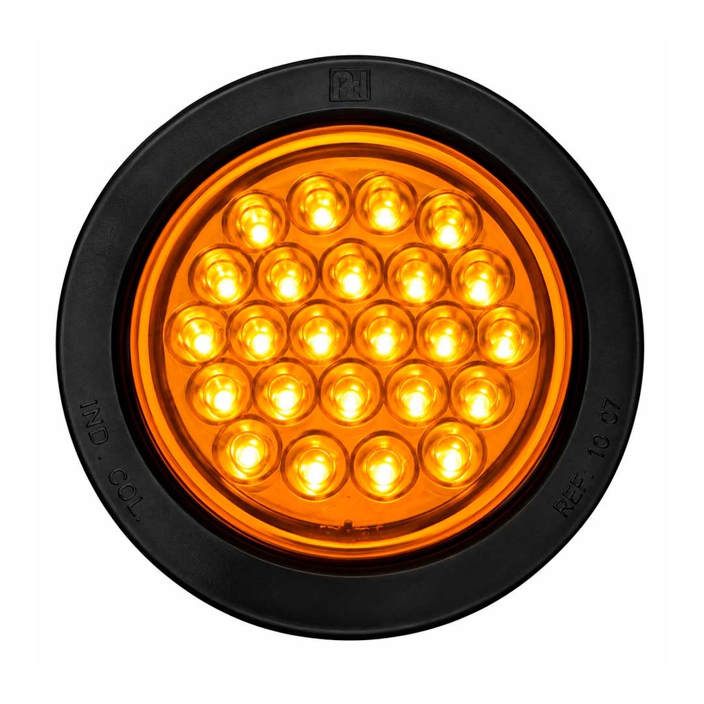 [1007-E-AM] Stop LED 4" 24 LEDs con Empaque – 1007E (ÁMBAR)