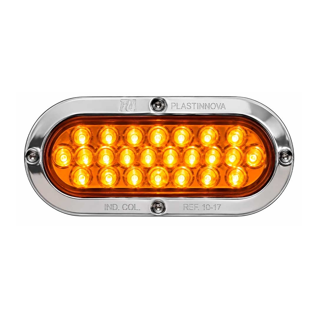 [1017-A-AM] Lámpara Lateral Ovalada LED 24 LEDs – 1017A (ÁMBAR)