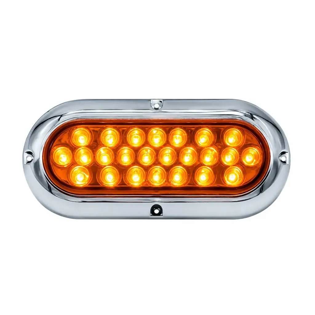 [1017-AS-AM] Lámpara Lateral Ovalada LED de Sobreponer 24 LEDs – 1017AS (ÁMBAR)