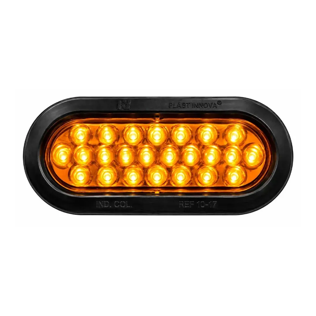 [1017-E-AM] Lámpara Lateral Ovalada LED 24 LEDs con Empaque – 1017E (ÁMBAR)