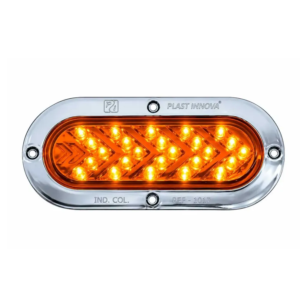 [1018-AP-AM] Direccional Ovalada LED 25 LEDs 12V/24V – 1018AP (ÁMBAR)
