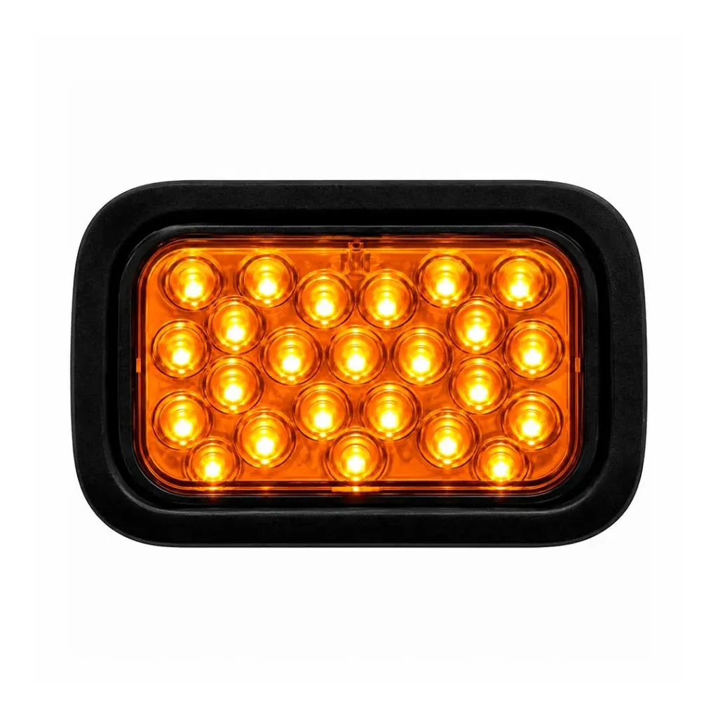 [1019-E-AM] Stop Rectangular LED 21 LEDs – 1019E (ÁMBAR)