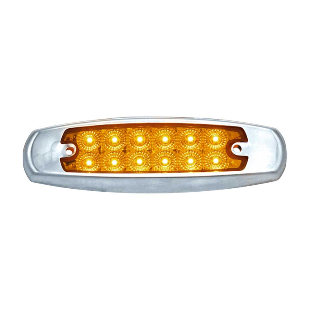 [1023-A-AM] Lámpara Lateral LED 12 LEDs 12V/24V – 1023A (ÁMBAR)