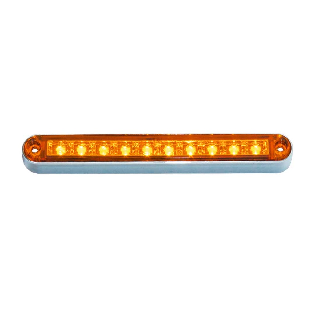[1028-AP-AM] Regleta Mediana LED 10 LEDs 12V/24V – 1028AP (ÁMBAR)