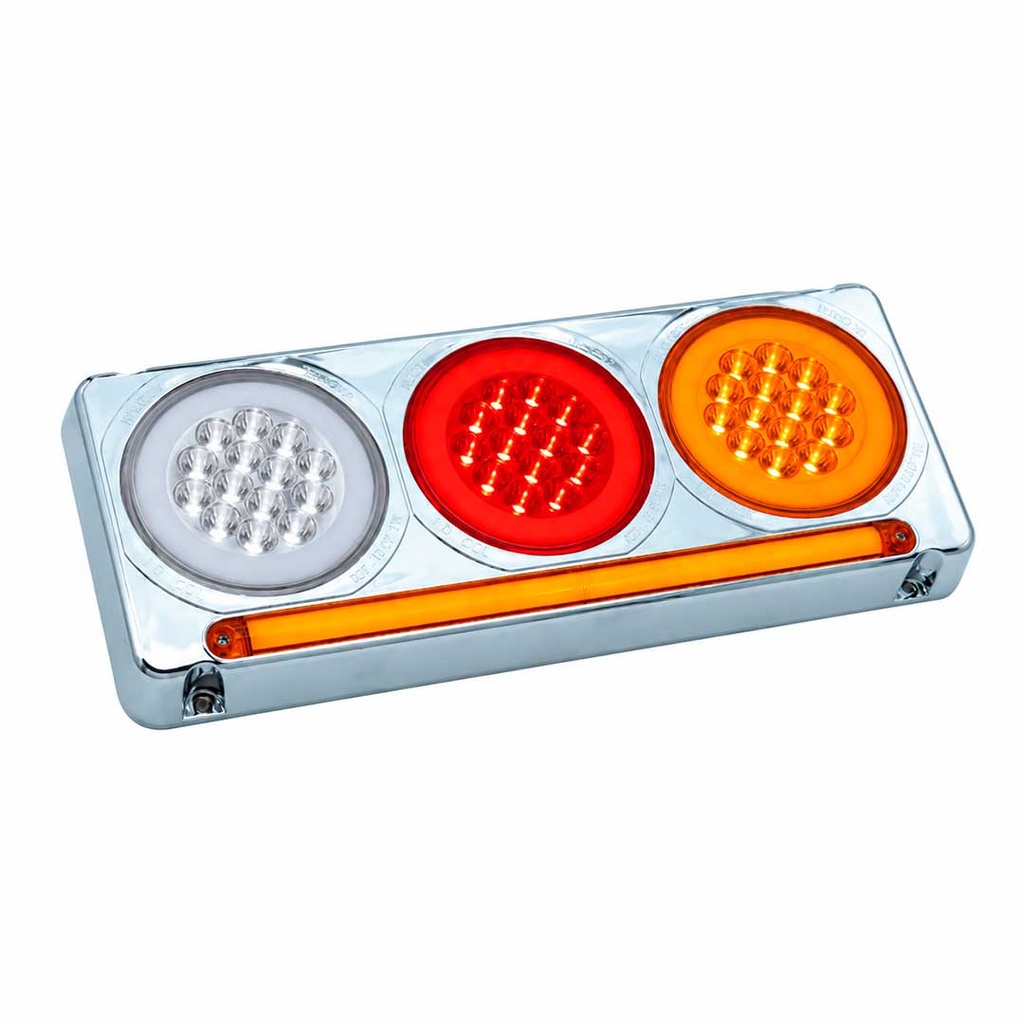 Stop Triple Halo Redondo LED 123 LEDs 12V/24V con Regleta – 1030STR