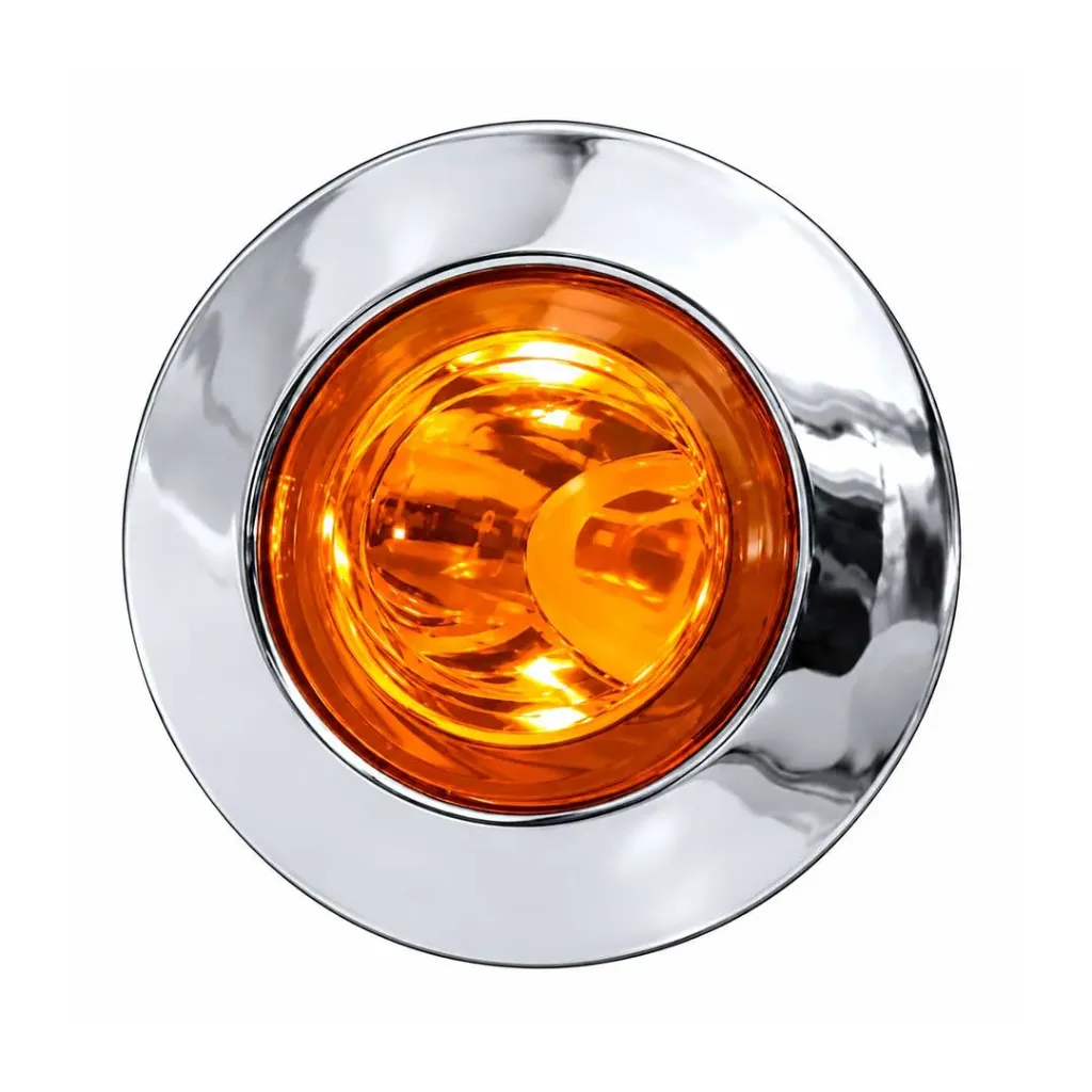 Lámpara Tipo Botón 1 LED Multivoltaje con Aro ABS Cromado – 1037AP
